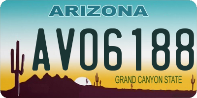 AZ license plate AVO6188