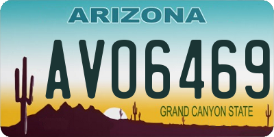 AZ license plate AVO6469
