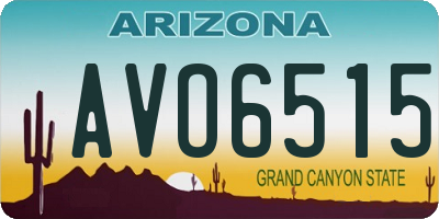 AZ license plate AVO6515