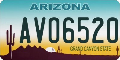 AZ license plate AVO6520