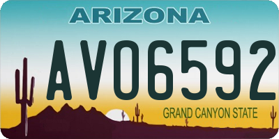 AZ license plate AVO6592
