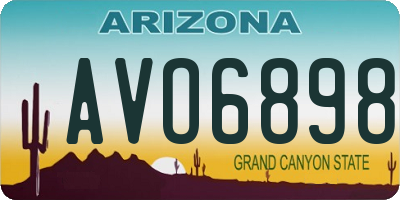 AZ license plate AVO6898
