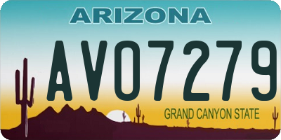 AZ license plate AVO7279