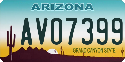 AZ license plate AVO7399