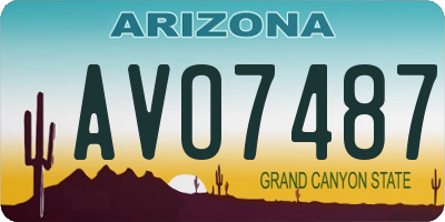 AZ license plate AVO7487