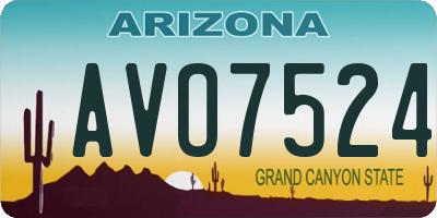 AZ license plate AVO7524