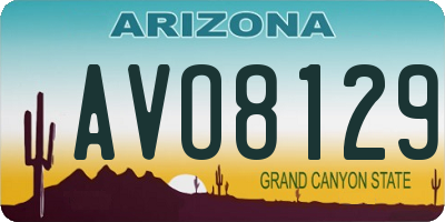 AZ license plate AVO8129