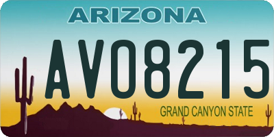 AZ license plate AVO8215