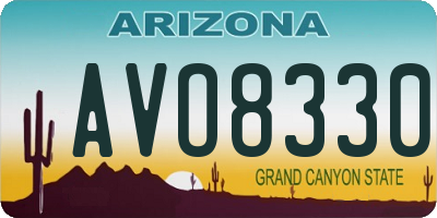 AZ license plate AVO8330