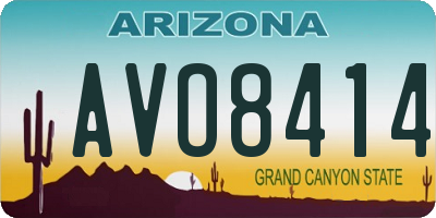 AZ license plate AVO8414
