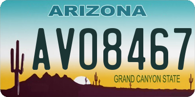 AZ license plate AVO8467