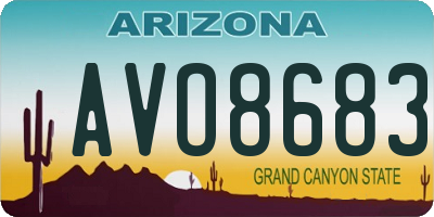 AZ license plate AVO8683