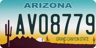 AZ license plate AVO8779