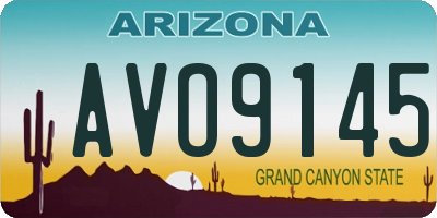 AZ license plate AVO9145