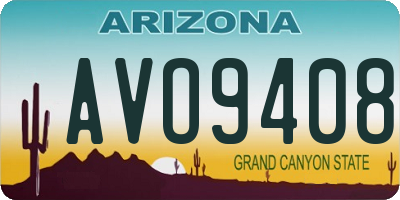 AZ license plate AVO9408