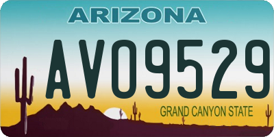 AZ license plate AVO9529