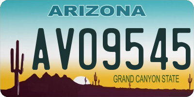 AZ license plate AVO9545