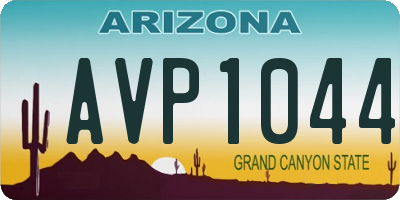 AZ license plate AVP1044