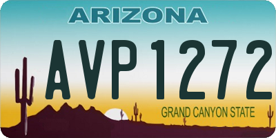 AZ license plate AVP1272
