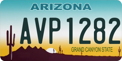 AZ license plate AVP1282