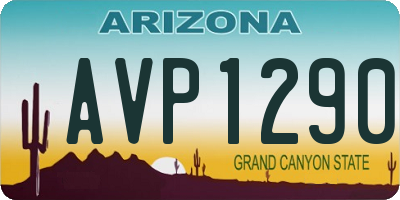 AZ license plate AVP1290