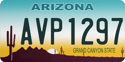 AZ license plate AVP1297