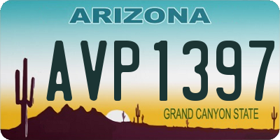 AZ license plate AVP1397