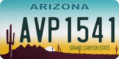 AZ license plate AVP1541