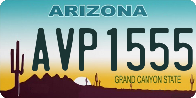 AZ license plate AVP1555
