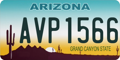 AZ license plate AVP1566