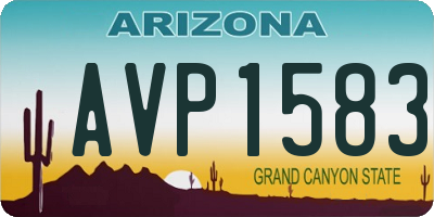AZ license plate AVP1583