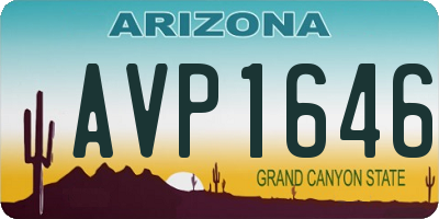 AZ license plate AVP1646