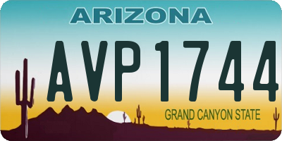 AZ license plate AVP1744