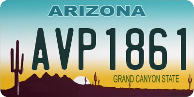 AZ license plate AVP1861