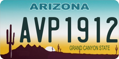 AZ license plate AVP1912