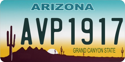 AZ license plate AVP1917