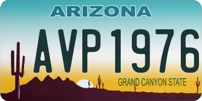 AZ license plate AVP1976