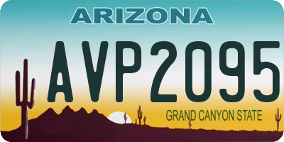 AZ license plate AVP2095