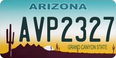 AZ license plate AVP2327