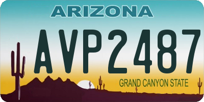 AZ license plate AVP2487