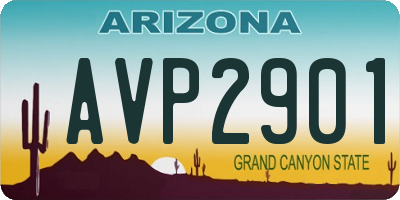 AZ license plate AVP2901
