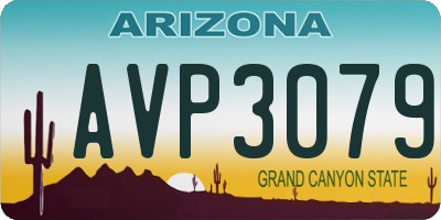AZ license plate AVP3079