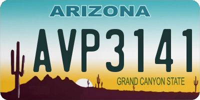 AZ license plate AVP3141