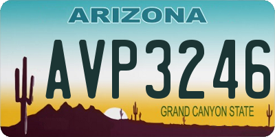 AZ license plate AVP3246