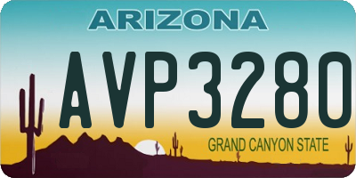 AZ license plate AVP3280