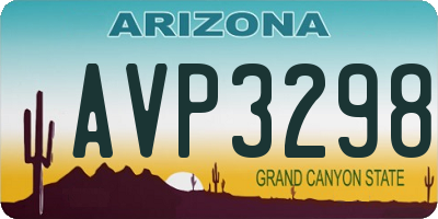 AZ license plate AVP3298