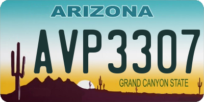 AZ license plate AVP3307