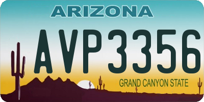 AZ license plate AVP3356