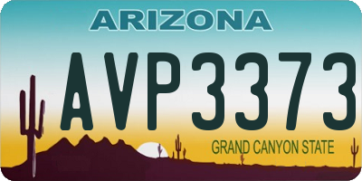 AZ license plate AVP3373