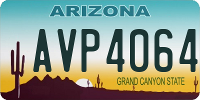 AZ license plate AVP4064